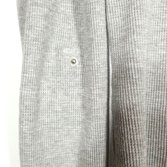 Style & Co. Hoodie Womens Large Waffle Knit Grey Full Zip Sport Solid Chore - Picture 8 of 9